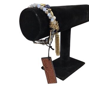 Simply Noelle Beaded Bracelet Bundle Gold Tone Tassel Fashion Costume Jewelry